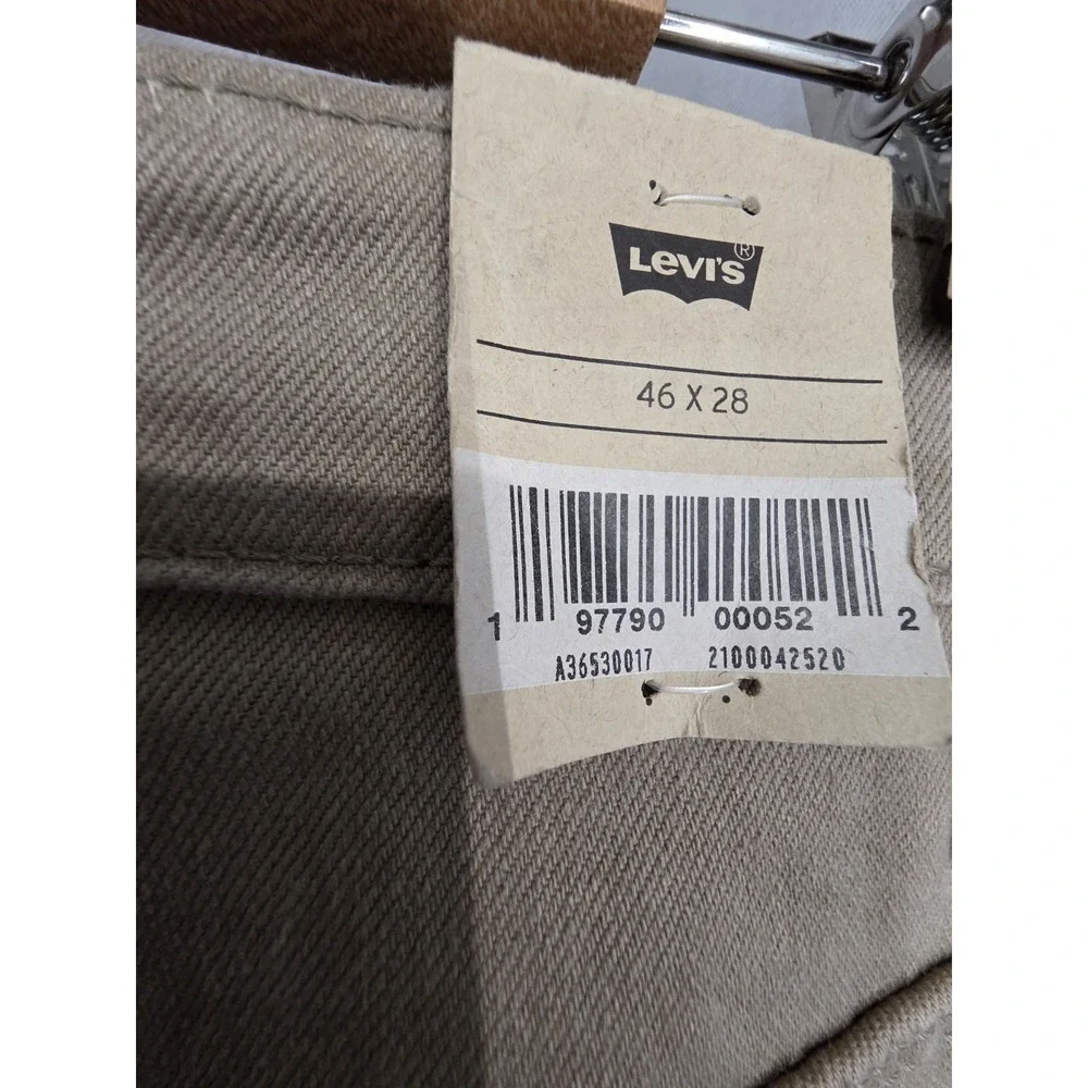New Levis Original 511 Mens 46/28 (L26) Stretch KHAKI/BEIGE SlimFit Jeans RT:$70